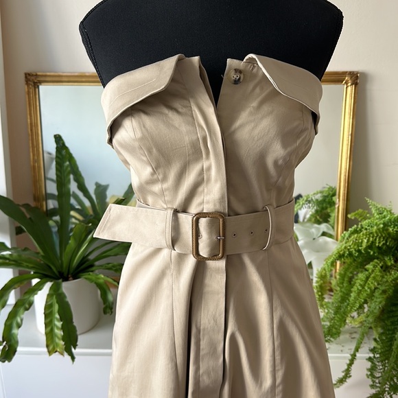 NWT Banana Republic Asymmetrical Trench Dress XS - Picture 2 of 9